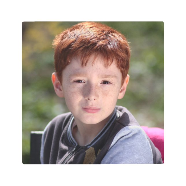 カスタム写真お子様のメタルウォールアート メタルプリント (正面)