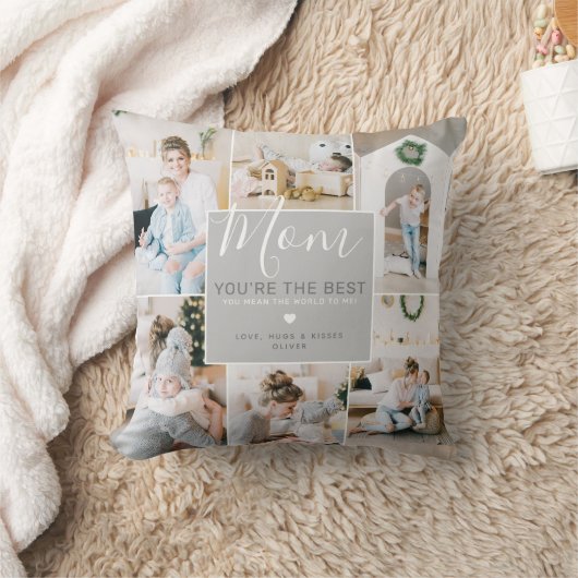 カスタム写真お母さん最高のは |パーソナライズされた | クッション (ブランケット)