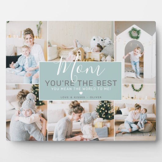 カスタム写真お母さん最高のは |パーソナライズされた | フォトプラーク (正面)