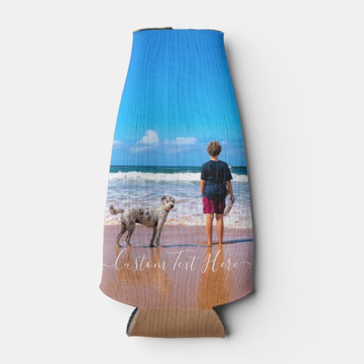 カスタム写真お気に入りのボトルクールと文字 ボトルクーラー (正面)