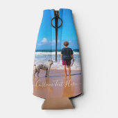 カスタム写真お気に入りのボトルクールと文字 ボトルクーラー (裏面)