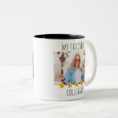 カスタム写真お気に入りの同僚5つ星 ツートーンマグカップ (正面右)