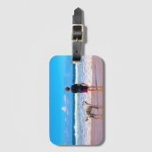 カスタム写真お気に入りの荷物タグギフト ラゲッジタグ (正面縦)