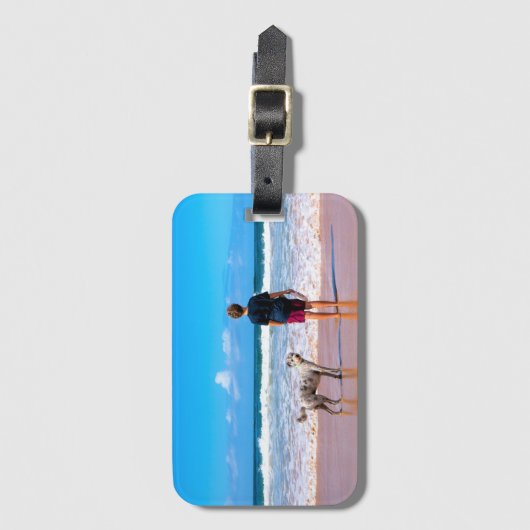 カスタム写真お気に入りの荷物タグギフト ラゲッジタグ (正面縦)