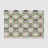 カスタム写真お洒落クリスマスホリデー 薄葉紙 (正面)