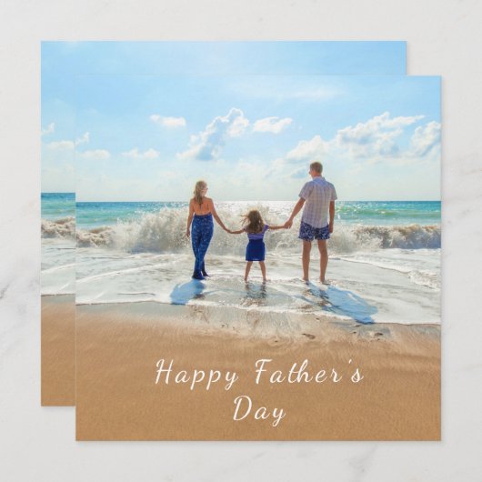 カスタム写真お父さんのデイカード写真と文字 (正面/裏面)