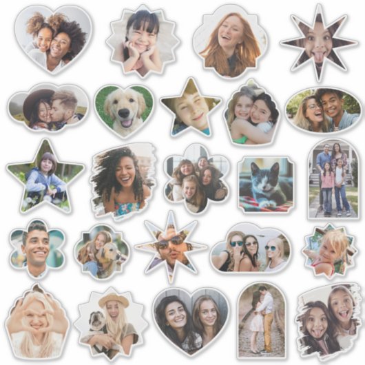 カスタム写真かわいいおもしろいシェイプVinyl Stickers Sheet シール (正面)