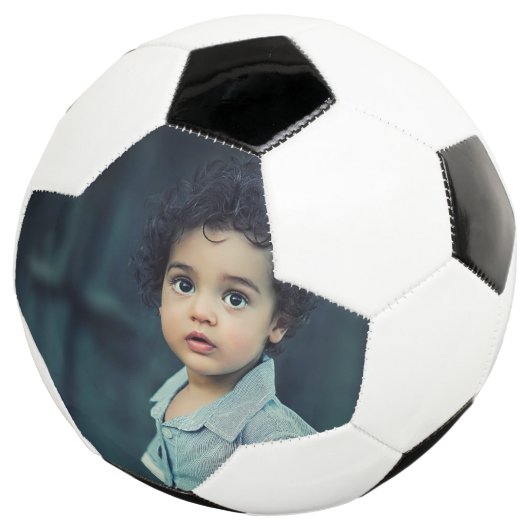 カスタム写真かわいいキッドあなたの写真を追加 サッカーボール (3/4)