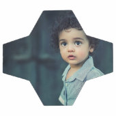 カスタム写真かわいいキッドあなたの写真を追加 サッカーボール (フラット)