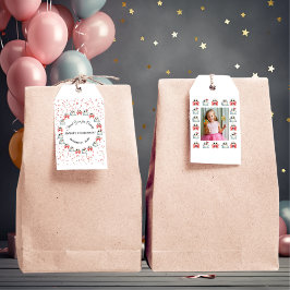 カスタム写真かわいい幽霊テーマ誕生日 ギフトタグ