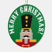 カスタム写真くるみ割りクリスマスツリーオーナメント セラミックオーナメント (左)