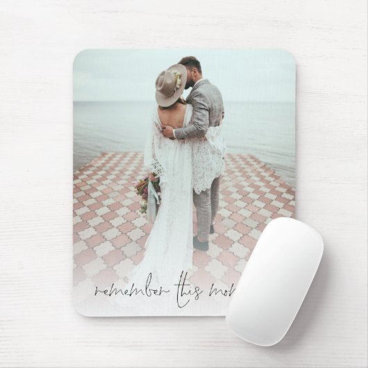 カスタム写真この瞬間を覚えて新婚 マウスパッド (マウス)