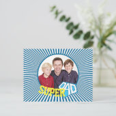 カスタム写真すごいパパ漫画本 ポストカード (スタンド正面)