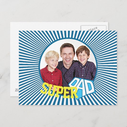 カスタム写真すごいパパ漫画本 ポストカード (正面/裏面)