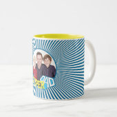 カスタム写真すごいパパ漫画 ツートーンマグカップ (正面右)