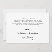 カスタム写真たった今結婚しましたドッグ結婚発表 セーブザデート (裏面)