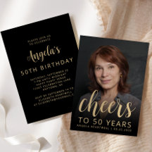 カスタム写真で乾杯！50歳の誕生日パーティー