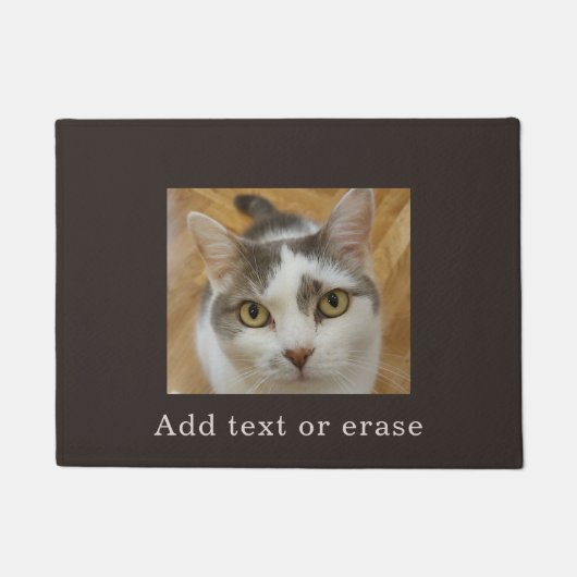 カスタム写真とオプションの文字パーソナライズされた ドアマット (正面)