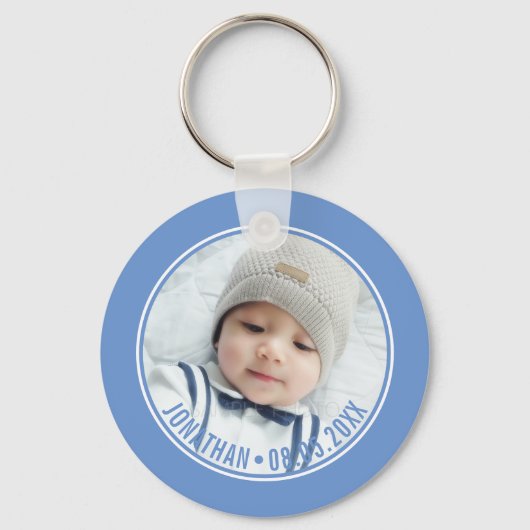 カスタム写真とカスタム文字の色 キーホルダー (正面)