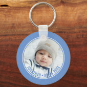 カスタム写真とカスタム文字の色 キーホルダー (正面)