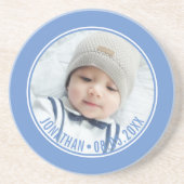 カスタム写真とカスタム文字の色 コースター (正面)