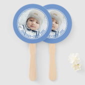 カスタム写真とカスタム文字の色 ハンドファン (正面&裏面)