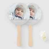 カスタム写真とカスタム文字の色 ハンドファン (正面&裏面)