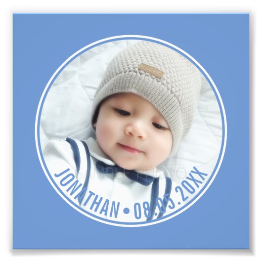 カスタム写真とカスタム文字の色 フォトプリント            (正面)