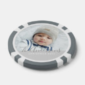 カスタム写真とカスタム文字の色 ポーカーチップ (シングル)