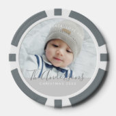 カスタム写真とカスタム文字の色 ポーカーチップ (正面)