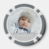 カスタム写真とカスタム文字の色 ポーカーチップ (裏面)