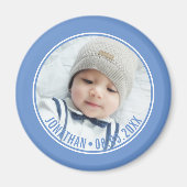 カスタム写真とカスタム文字の色 マグネット (正面)