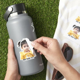 カスタム写真とテキストで作るファニーな顔入れ替えデザイン シール
