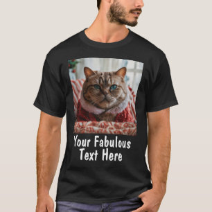 カスタム写真とテキストのシンプルデザイン Tシャツ