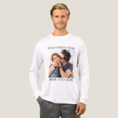 カスタム写真とテキスト トライブレンドＴシャツ (正面全体)