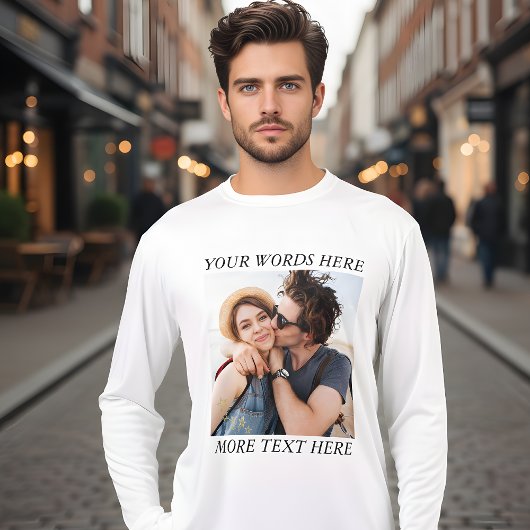 カスタム写真とテキスト トライブレンドＴシャツ