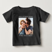 カスタム写真とテキスト ベビーTシャツ (正面)