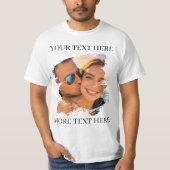 カスタム写真とテキスト  Tシャツ (正面)