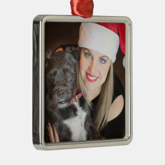 カスタム写真とドッグメタルオーナメント メタルオーナメント (右)