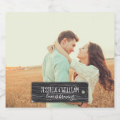 カスタム写真とメッセージの素朴スタイル ビールラベル (シングルラベル)