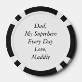 カスタム写真とメッセージ「父の日」 ポーカーチップ (裏面)