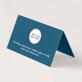 カスタム写真とロゴのシニア・コンパニオン介護者 名刺 (裏面)