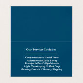 カスタム写真とロゴのシニア・コンパニオン介護者 名刺 (内部フラット)