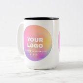 カスタム写真とロゴのマグカップ：贈り物をパーソナライズ ツートーンマグカップ (正面左)