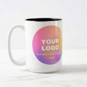 カスタム写真とロゴのマグカップ：贈り物をパーソナライズ ツートーンマグカップ (左)