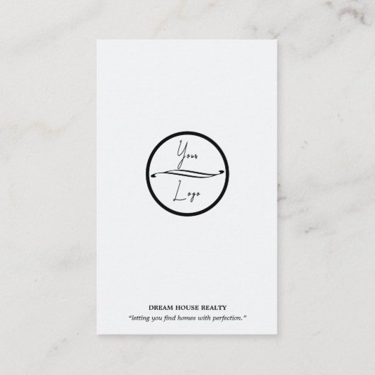 カスタム写真とロゴエステート実在エージェントの不動産仲介業者 名刺 (裏面)