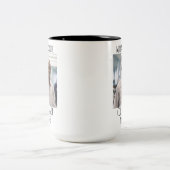 カスタム写真と同僚の名前お気に入りの付け ツートーンマグカップ (中央)