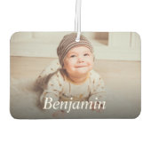 カスタム写真と名パーソナライズされた前 カーエアーフレッシュナー (裏面)