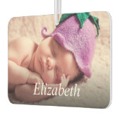 カスタム写真と名パーソナライズされた前 カーエアーフレッシュナー (左)