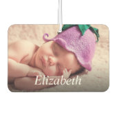 カスタム写真と名パーソナライズされた前 カーエアーフレッシュナー (正面)